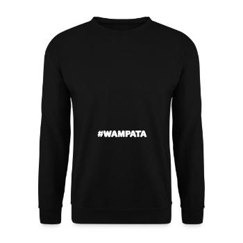 wampata Austria dialect - Unisex Sweatshirt - black - Front - Alina (178cm) & Michal (187cm)