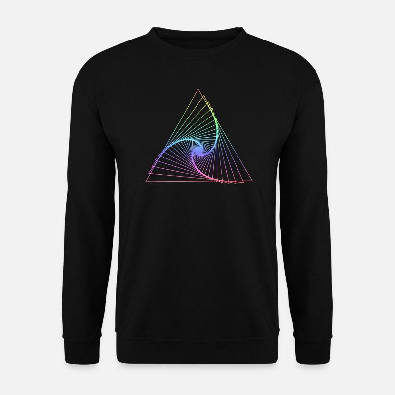 Dreieck Regenbogen - Unisex Pullover - Schwarz