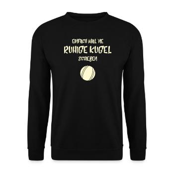 Boule Boccia Petanque - Unisex Pullover - Schwarz - Vorne - Alina (178cm) & Michal (187cm)