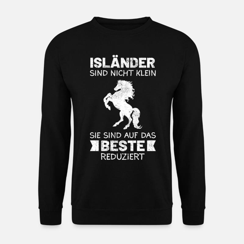 Isländer Islandpferd Pferd Pony Geschenkidee - Unisex Pullover - Schwarz