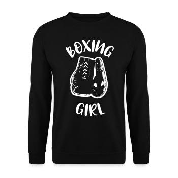 Boxing Boxer Boxer Boxing Match Boxing Training - Unisex Sweatshirt - black - Front - Alina (178cm) & Michal (187cm)