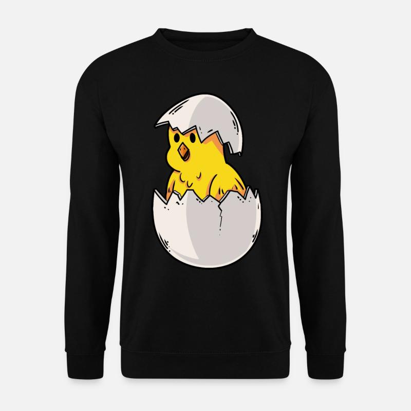 Bauernhof Hühnerstall Ostern Küken Osterei Nest - Unisex Pullover - Schwarz