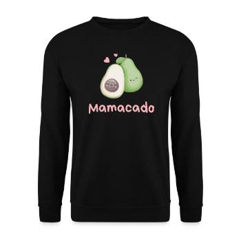 Mamacado Avocado - Unisex Sweatshirt - black - Front - Alina (178cm) & Michal (187cm)