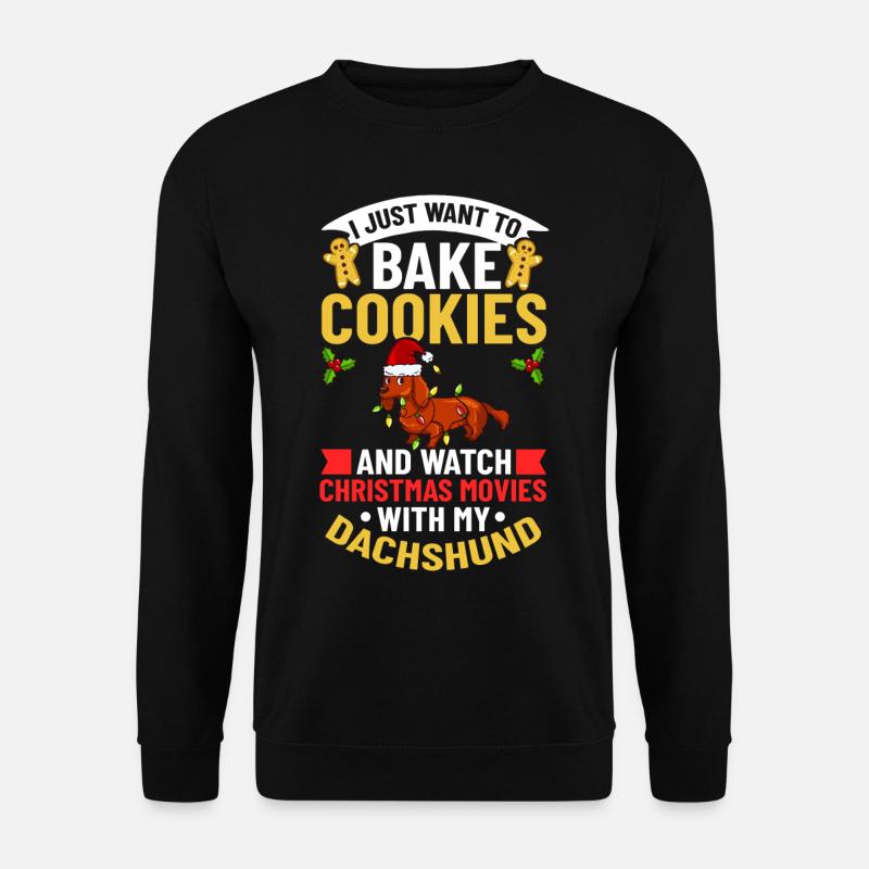 Doxie Teckel Teckel Chien Noël - Sweat-shirt Unisexe - noir