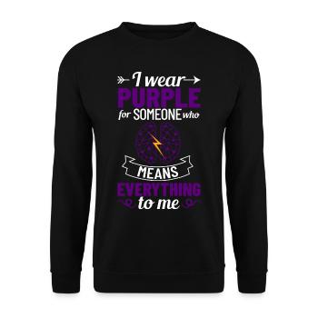 Epilepsie Krampf Erkrankung Epileptischer Anfall - Unisex Pullover - Schwarz - Vorne - Alina (178cm) & Michal (187cm)