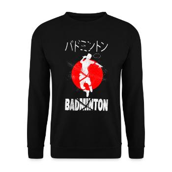 Badminton Japon caractères japonais Soleil - Sweat-shirt Unisexe - noir - Devant - Alina (178cm) & Michal (187cm)