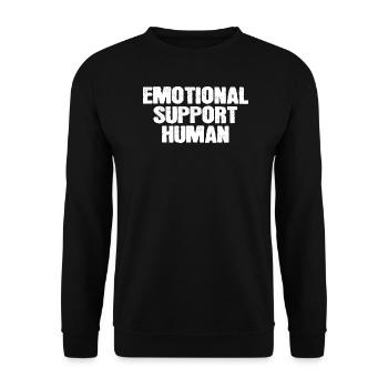 Emotional Support Human - Unisex Pullover - Schwarz - Vorne - Alina (178cm) & Michal (187cm)