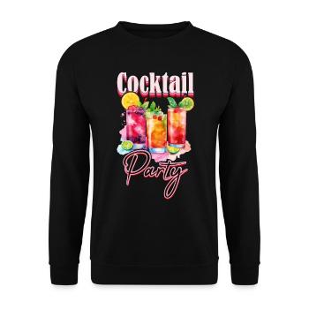 Cocktail Party Summer Beach Bar Club Drink - Unisex Sweatshirt - black - Front - Alina (178cm) & Michal (187cm)