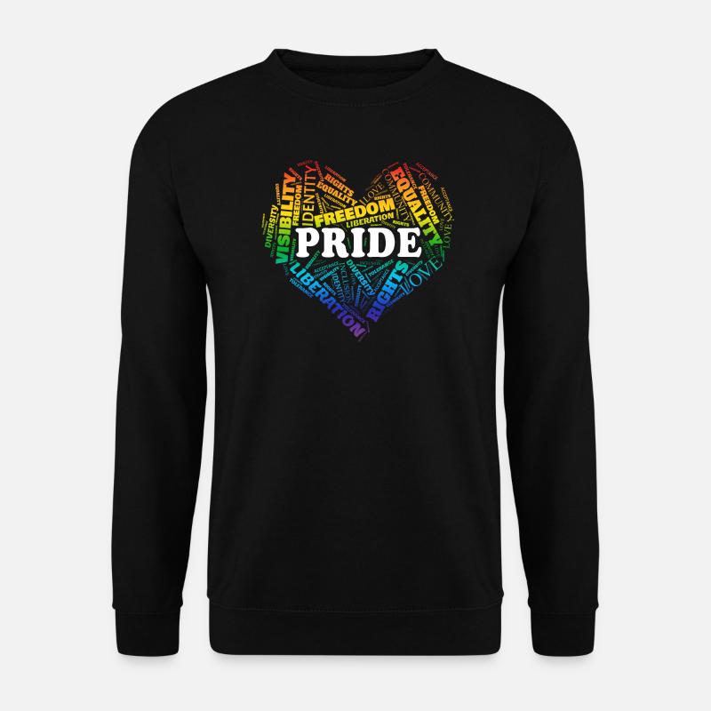 Pride Love Words - Unisex Sweatshirt - black