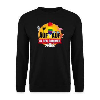 Auf Auf in den Sommer - Unisex Pullover - Schwarz - Vorne - Alina (178cm) & Michal (187cm)