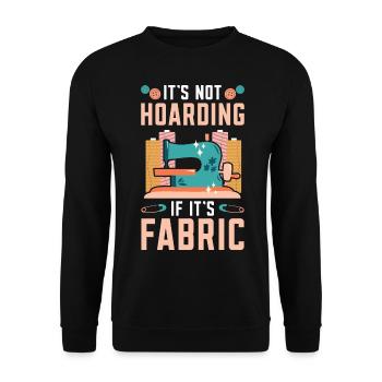 Ce n’est pas de la thésaurisation si c’est du tissu, du crochet, de la couture - Sweat-shirt Unisexe - noir - Devant - Alina (178cm) & Michal (187cm)