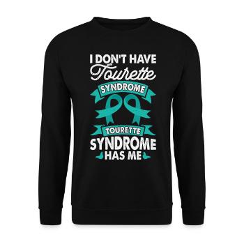 Je n’ai pas de bande bleu-vert pour le - Sweat-shirt Unisexe - noir - Devant - Alina (178cm) & Michal (187cm)