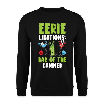 Scary drinks: Bar of the damn Halloween - Unisex Sweatshirt - black - Front - Alina (178cm) & Michal (187cm)