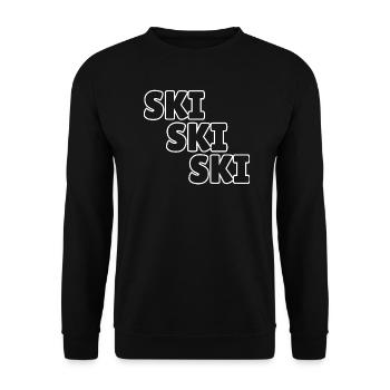 Ski ski ski - Unisex Sweatshirt - black - Front - Alina (178cm) & Michal (187cm)