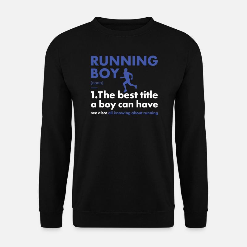 Sport Boy Running - Unisex Pullover - Schwarz