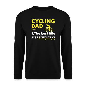 Sport Dad Cycling - Unisex Sweatshirt - black - Front - Alina (178cm) & Michal (187cm)