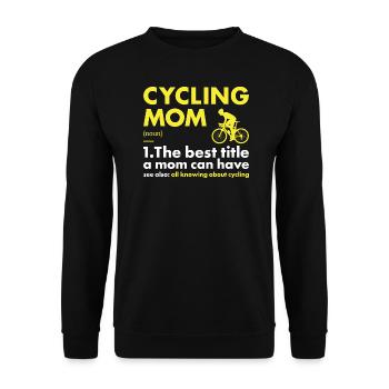 Sport Mom Cycling - Unisex Pullover - Schwarz - Vorne - Alina (178cm) & Michal (187cm)
