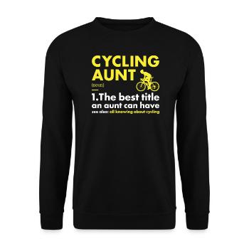 Sport Aunt Cycling - Unisex Pullover - Schwarz - Vorne - Alina (178cm) & Michal (187cm)