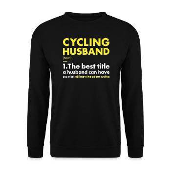 Sport Husband Cycling - Unisex Pullover - Schwarz - Vorne - Alina (178cm) & Michal (187cm)