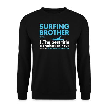 Sport Brother Surfing - Unisex Sweatshirt - black - Front - Alina (178cm) & Michal (187cm)