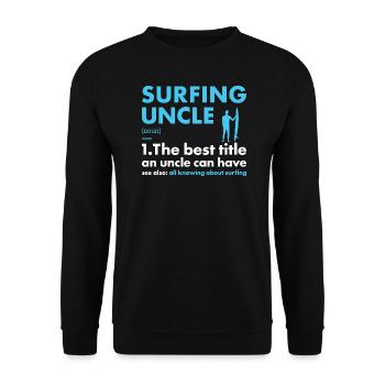 Sport Uncle Surfing - Unisex Pullover - Schwarz - Vorne - Alina (178cm) & Michal (187cm)