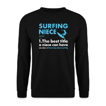 Sport Niece Surfing - Unisex Pullover - Schwarz - Vorne - Alina (178cm) & Michal (187cm)