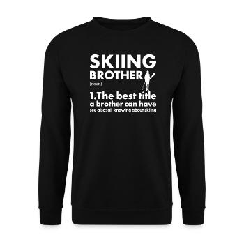 Sport Brother Skiing - Unisex Pullover - Schwarz - Vorne - Alina (178cm) & Michal (187cm)
