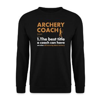 Sport Coach Archery - Unisex Sweatshirt - black - Front - Alina (178cm) & Michal (187cm)