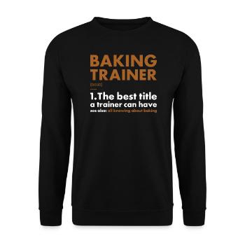 Boulanger Formateur Définition Pâtisserie - Sweat-shirt Unisexe - noir - Devant - Alina (178cm) & Michal (187cm)