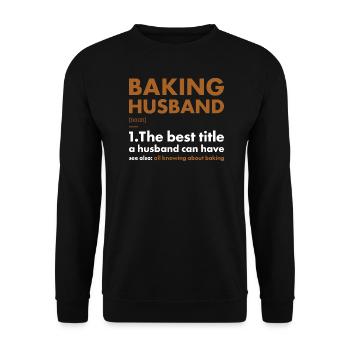 Boulanger Mari Définition Cuisson - Sweat-shirt Unisexe - noir - Devant - Alina (178cm) & Michal (187cm)