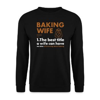 Baker Femme Définition Cuisson - Sweat-shirt Unisexe - noir - Devant - Alina (178cm) & Michal (187cm)