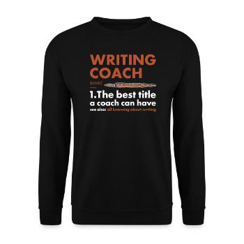 Writer Coach Definition Writing - Unisex Sweatshirt - black - Front - Alina (178cm) & Michal (187cm)
