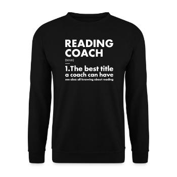 Reader Coach Definition Reading - Unisex Sweatshirt - black - Front - Alina (178cm) & Michal (187cm)