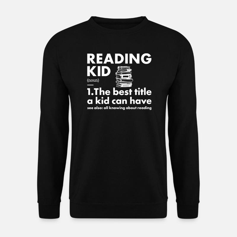 Reader Kid Definition Reading - Unisex Pullover - Schwarz