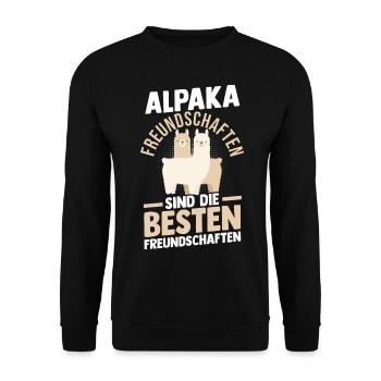 Alpaga - Sweat-shirt Unisexe - noir - Devant - Alina (178cm) & Michal (187cm)