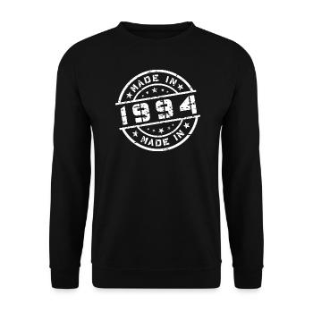 Geburtsjahr Geburtstag Born In - Made in 1994 - Unisex Pullover - Schwarz - Vorne - Alina (178cm) & Michal (187cm)