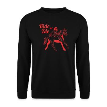 "Ride or Die" / best friends or partner shirt - Unisex Sweatshirt - black - Front - Alina (178cm) & Michal (187cm)