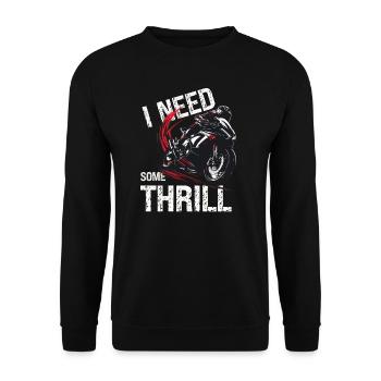 Freedom Trail: Biker Soul, Gift - Unisex Sweatshirt - black - Front - Alina (178cm) & Michal (187cm)