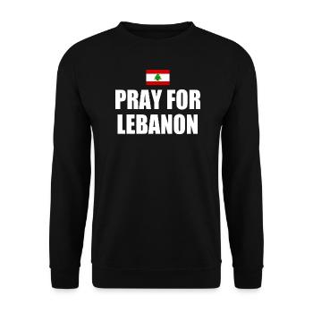 Pray for lebanon - Unisex Sweatshirt - black - Front - Alina (178cm) & Michal (187cm)