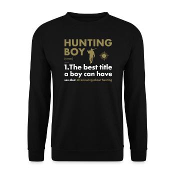 Hunter Boy Definition Hunting - Unisex Sweatshirt - black - Front - Alina (178cm) & Michal (187cm)