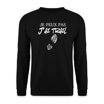 Ich kann nicht, ich habe eine Spur - Unisex Pullover - Schwarz - Vorne - Alina (178cm) & Michal (187cm)