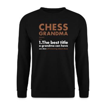 Chess Player Grandma Definition Chess - Unisex Sweatshirt - black - Front - Alina (178cm) & Michal (187cm)