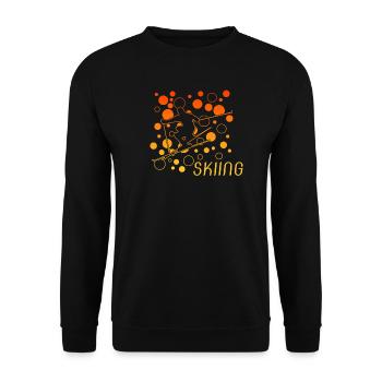 skiing ski ski fahren - Unisex Pullover - Schwarz - Vorne - Alina (178cm) & Michal (187cm)