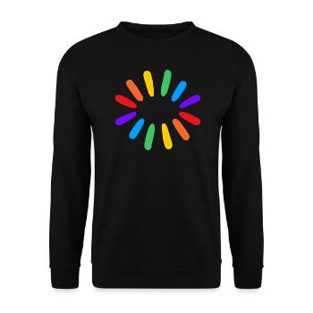 Rainbow Sun LGBTQIA gay pride - Unisex Sweatshirt - black - Front - Alina (178cm) & Michal (187cm)