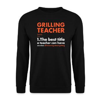Griller Enseignant Définition Grillades - Sweat-shirt Unisexe - noir - Devant - Alina (178cm) & Michal (187cm)
