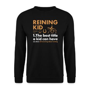 Pure Kid Definition Reining - Unisex Sweatshirt - black - Front - Alina (178cm) & Michal (187cm)