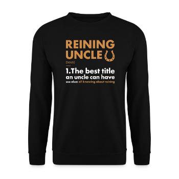 Reiner Uncle Definition Reining - Unisex Sweatshirt - black - Front - Alina (178cm) & Michal (187cm)