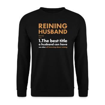 Pure Husband Definition Reining - Unisex Sweatshirt - black - Front - Alina (178cm) & Michal (187cm)