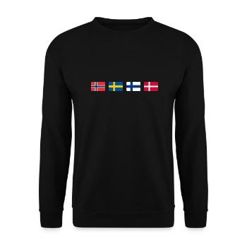 Drapeaux scandinaves - Sweat-shirt Unisexe - noir - Devant - Alina (178cm) & Michal (187cm)
