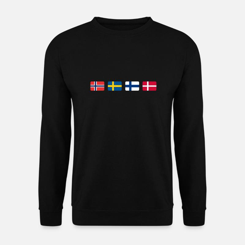 SCANDINAVIAN FLAGS - Unisex Sweatshirt - black
